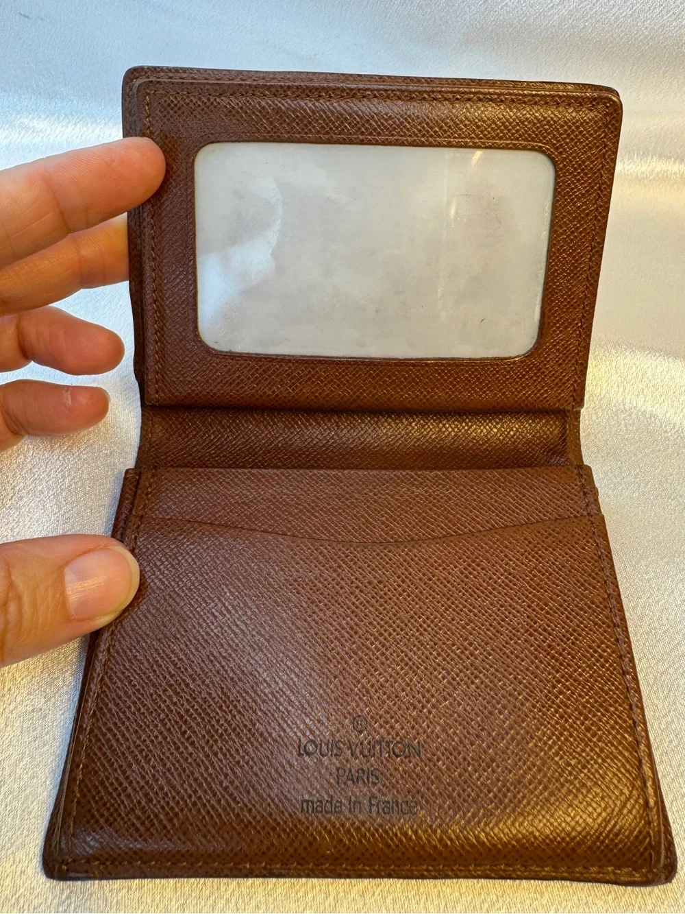 Louis Vuitton LV Monogram Card Case in Brown and Gold Unisex